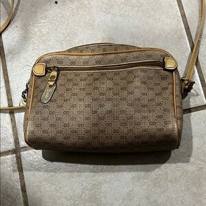 Vintage Monogram Crossbody Bag in Brown